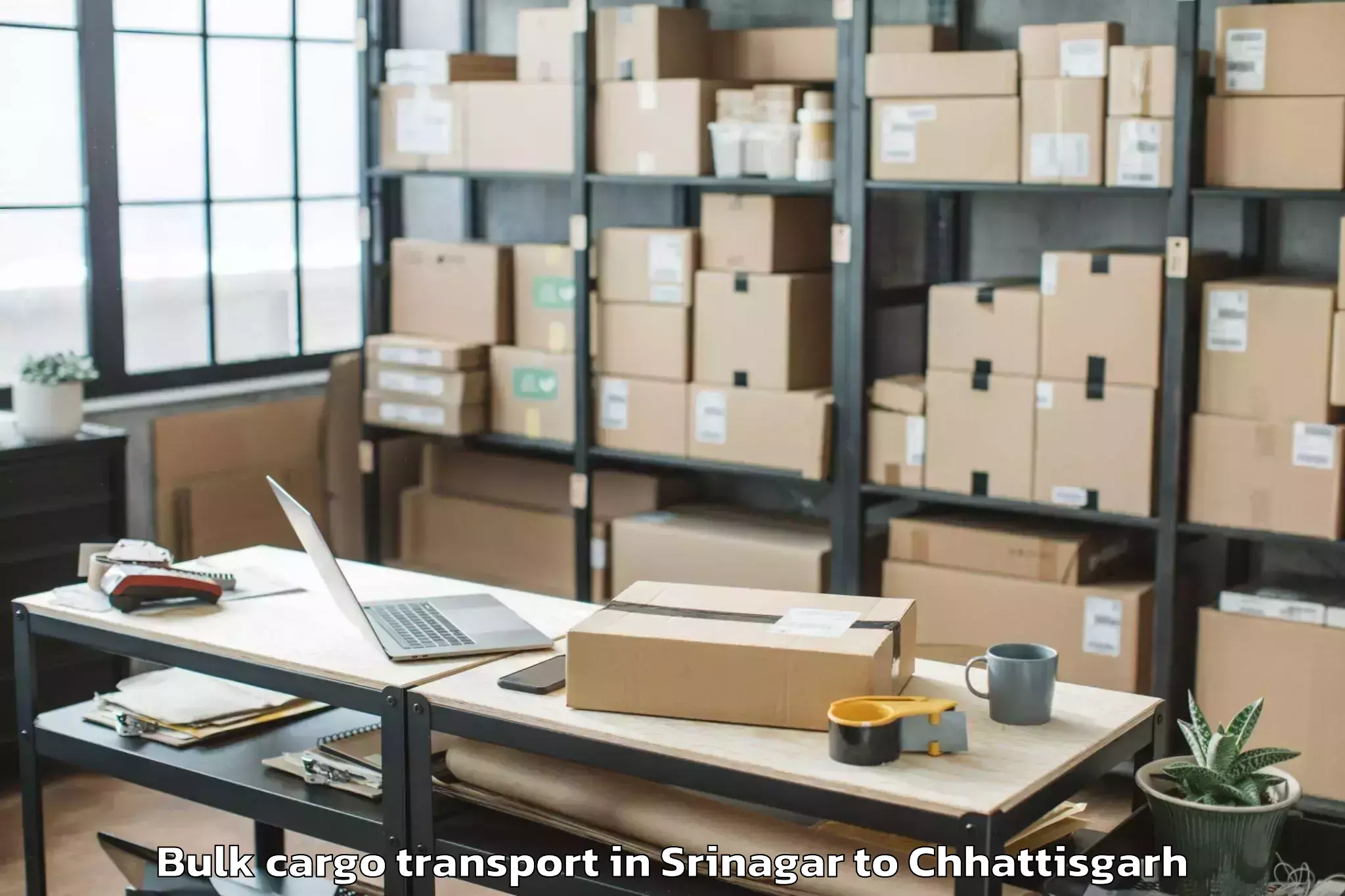 Affordable Srinagar to Dabhra Bulk Cargo Transport